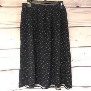 Navy blue old navy skirt past the knee size L